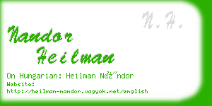 nandor heilman business card